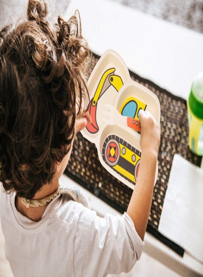 كيوشاير طقم أدوات مائدة للأطفال من كيوشير، 9 قطع، طقم تغذية للأطفال الصغار، هدايا عيد الميلاد للأطفال تتضمن طبقًا، وعاءً، كوبًا، شوكة وملعقة، آمن للغسل في غسالة الصحون وخالٍ من مادة BPA - Image 4